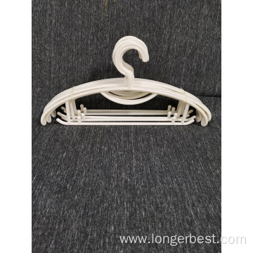 Adult plastic clothes hangers